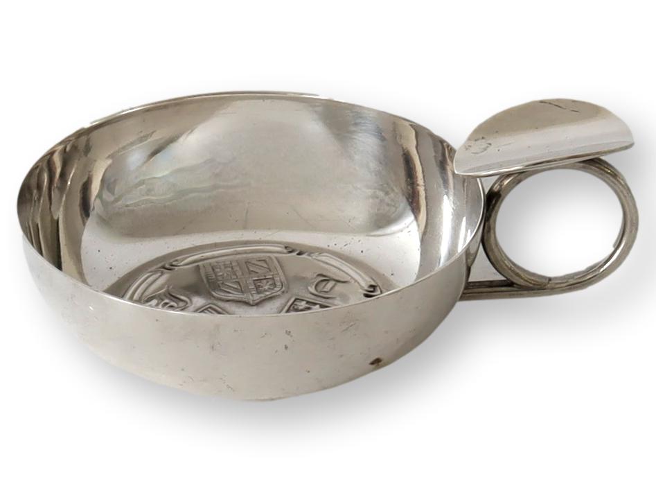 Midcentury French Silverplate Wine Taster (Tastevin) – Bourgogne Thorin