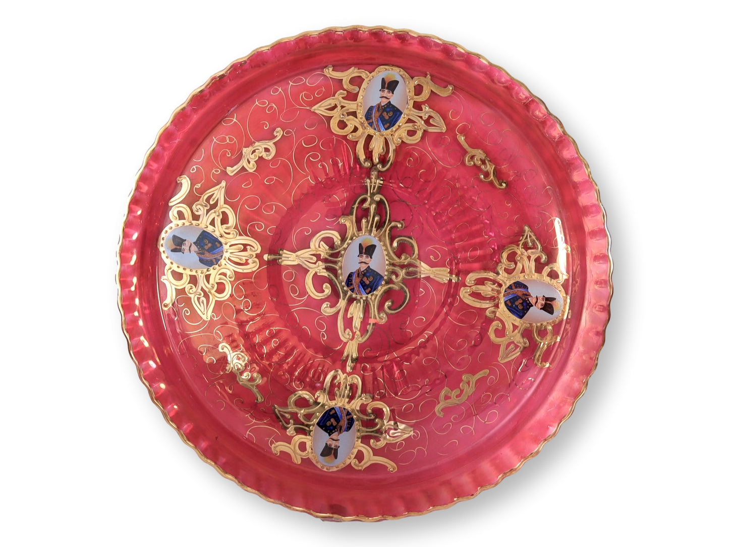 Midcentury Persian Bohemian Glass Beverage Set