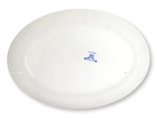 Set of 5 Vintage English Blue & White Gibson “Willow” Platters, Graduated Sizes