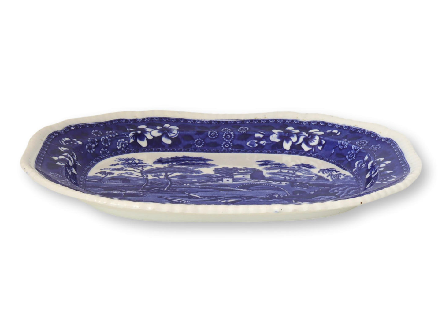 Antique Spode's Tower Meat Platter & Gravy Boat