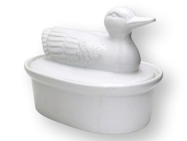 French Porcelain Duck Cassoulet Tureen
