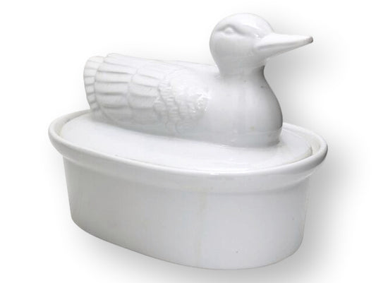 French Porcelain Duck Cassoulet Tureen