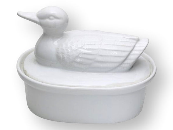 French Porcelain Duck Cassoulet Tureen