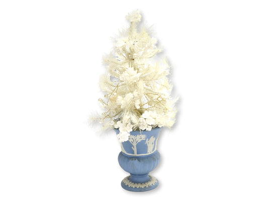 1970s Wedgwood Pot w/ Bottle Brush Tree