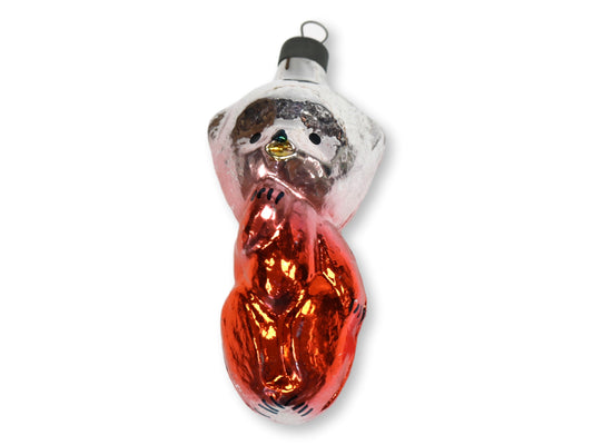Midcentury Mercury Glass Bear Ornament