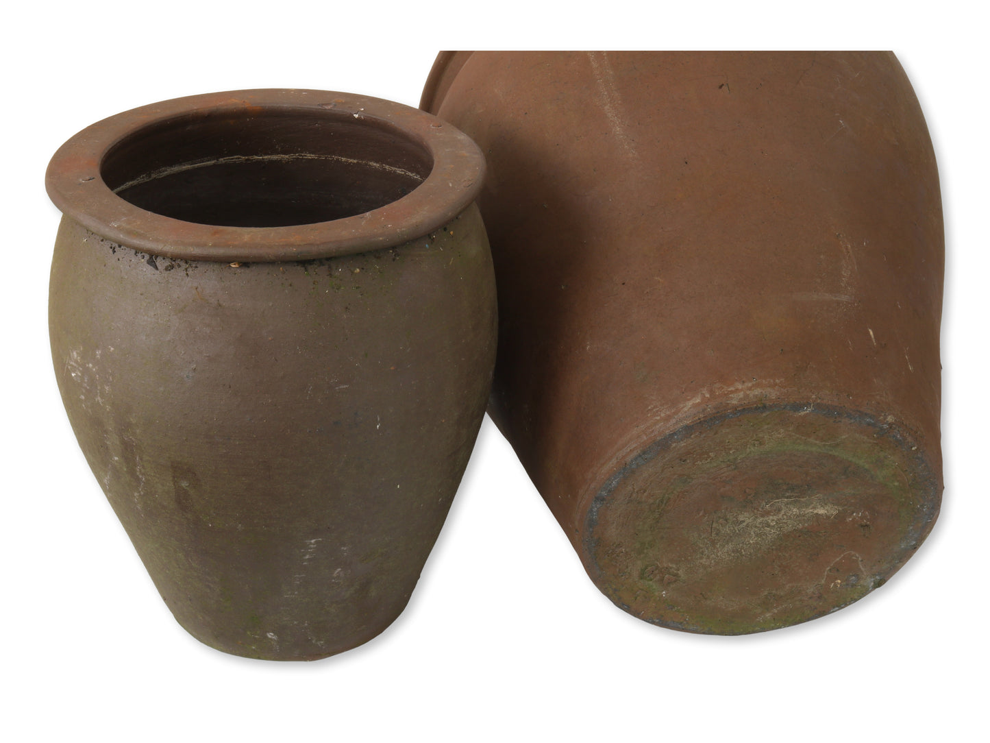 Antique French Heavy Confit Pots, Pair