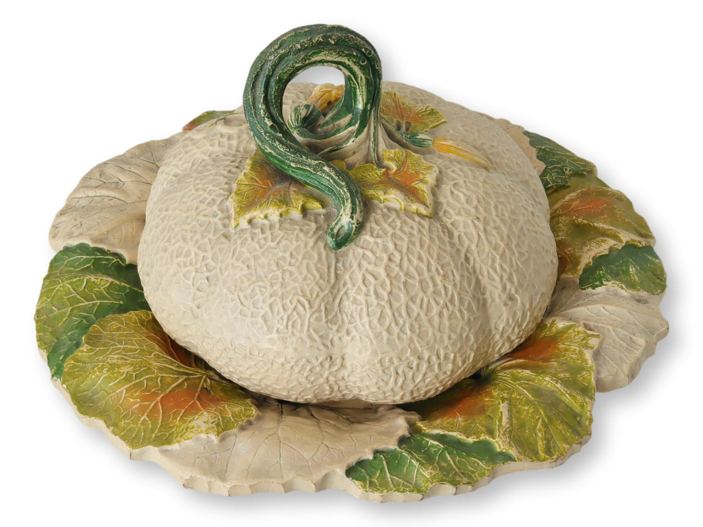 Antique English Pumpkin Serving Dish