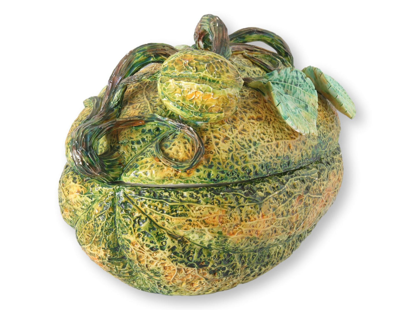 Italian Meiselman Gourd Tureen w/ Ladle