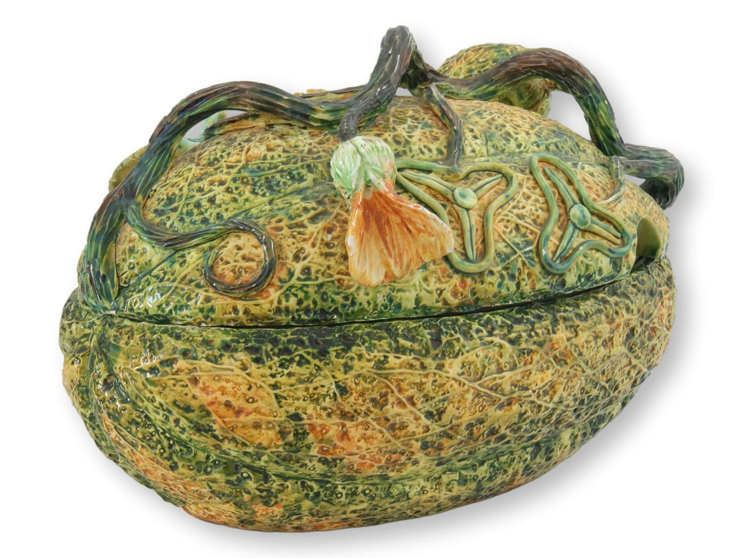 Italian Meiselman Gourd Tureen w/ Ladle