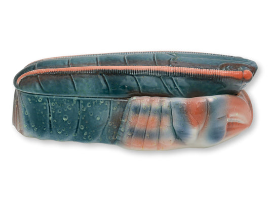 Midcentury Michael Caugant French Majolica Lobster Pâté Tureen