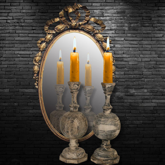 Antique Architectural Candle Holders, Pr