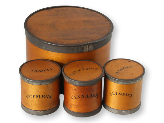 Antique American Spice Pantry Set w/Box