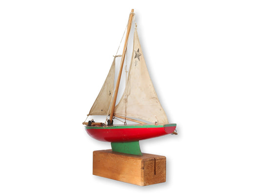 Midcentury English Pond Boat w/ Stand