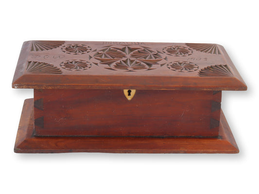 Carved French Antique Storage Box