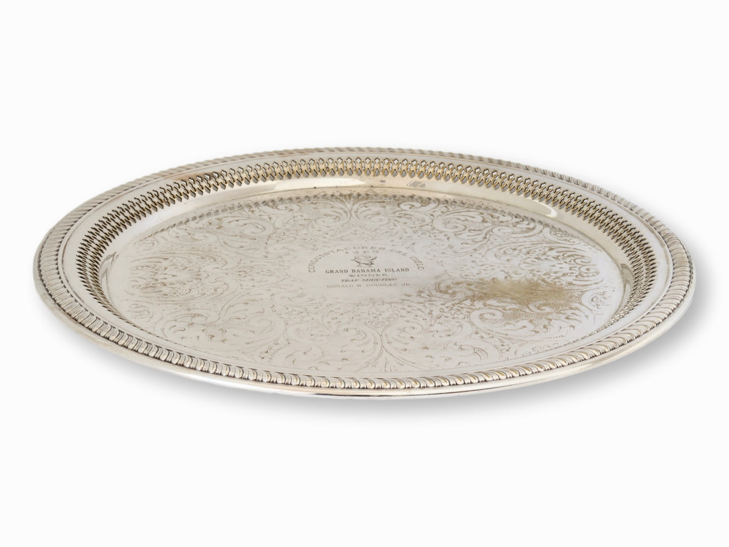 1965 Grand Bahama Island Trap Shooting Trophy Tray