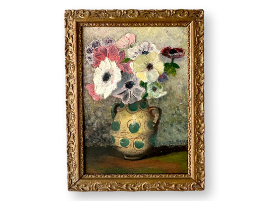 Midcentury French Floral Still Life Painting