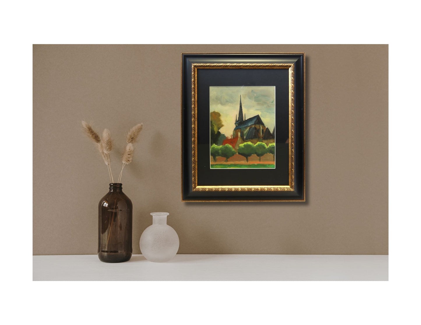 Small French Rural Church Painting