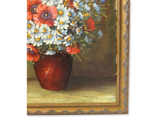 Framed French Floral Still Life Painting