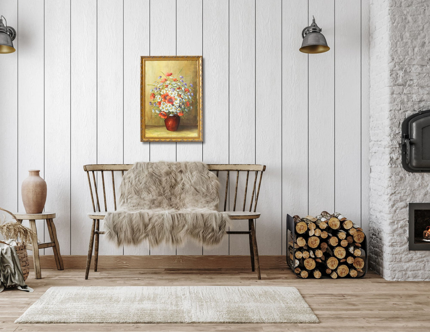 Framed French Floral Still Life Painting