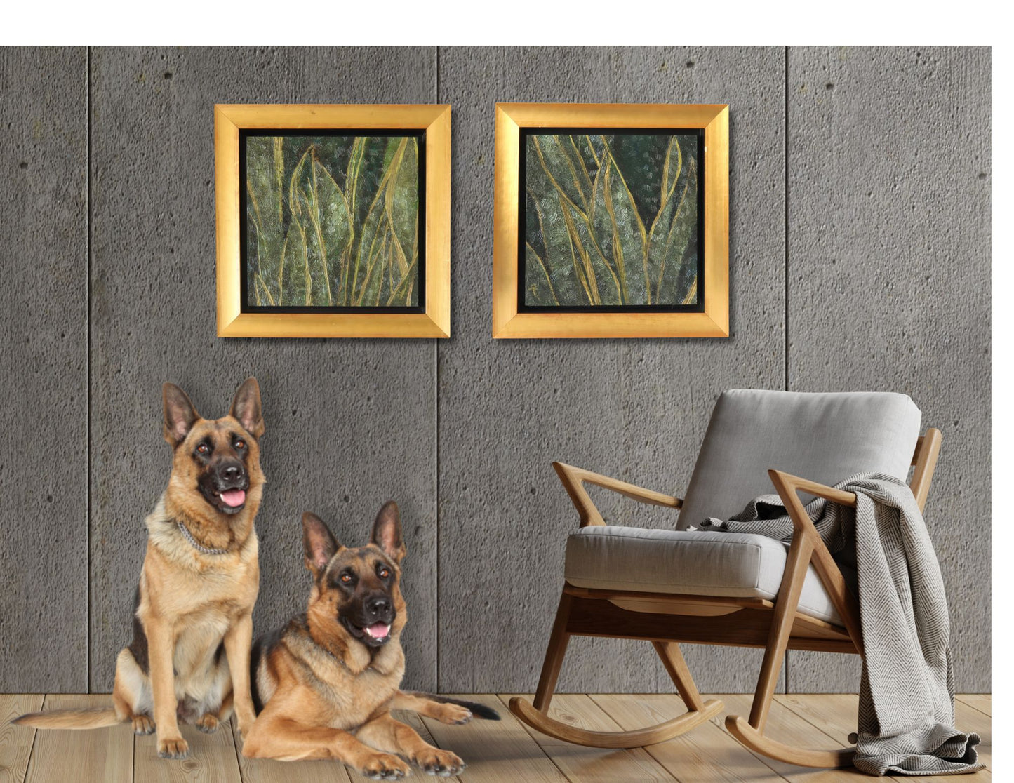 Carolyn Johnson Signed Paintings, Pair