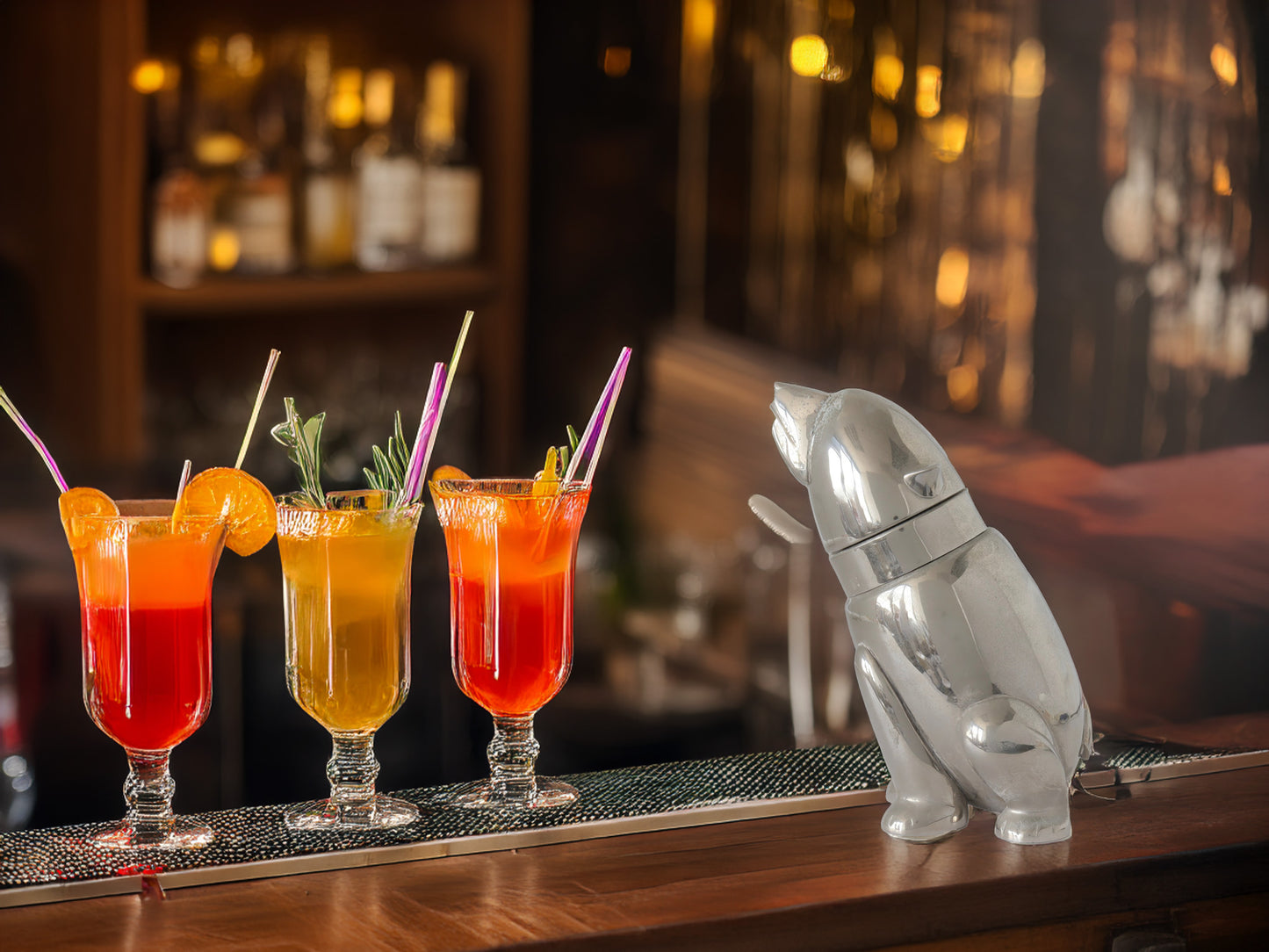 Vintage Polar Bear Cocktail Shaker