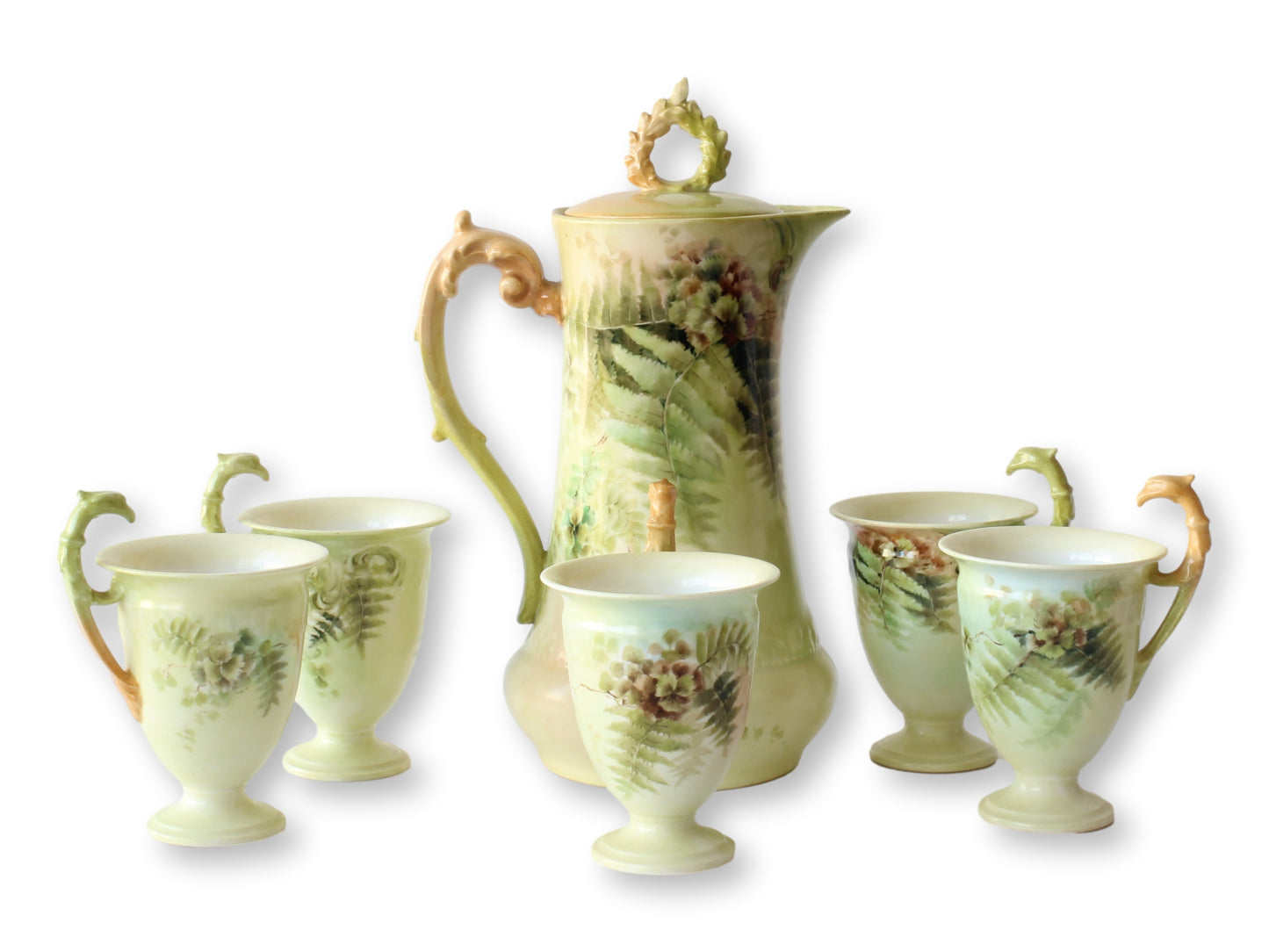 Antique Limoges Hot Chocolate Set