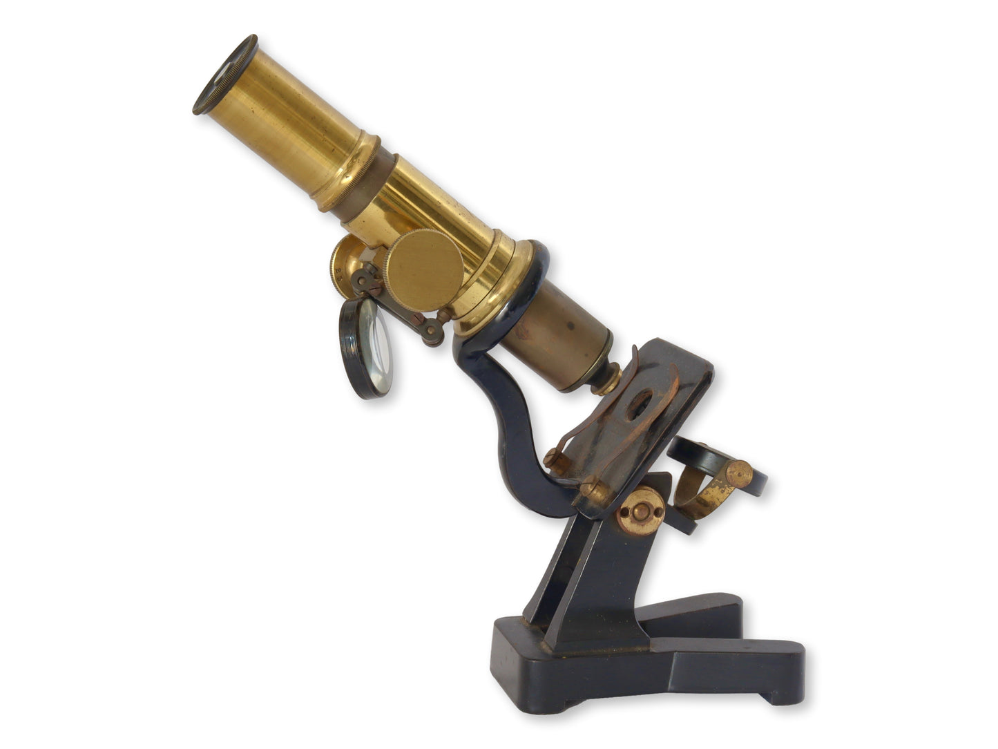 19th-C. English Victorian Brass Student Model Microscope