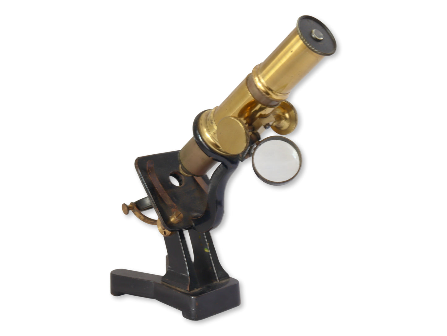 19th-C. English Victorian Brass Student Model Microscope
