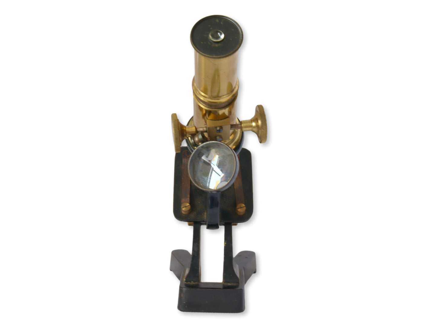19th-C. English Victorian Brass Student Model Microscope