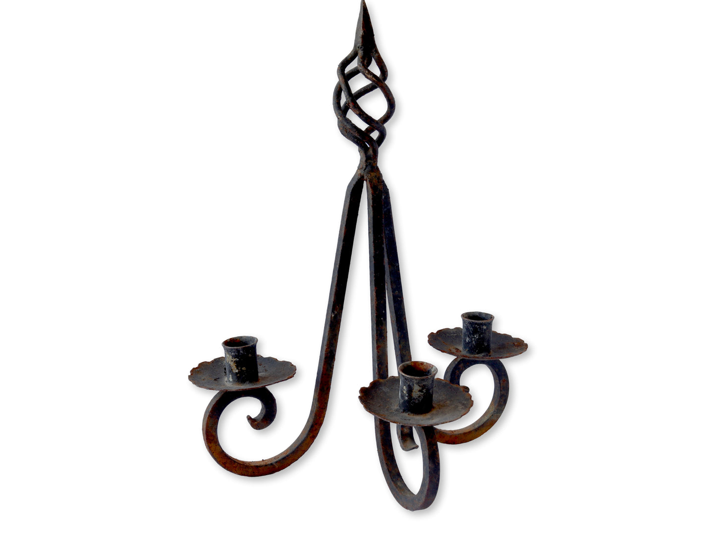 Early California Wrought Iron Candelabra