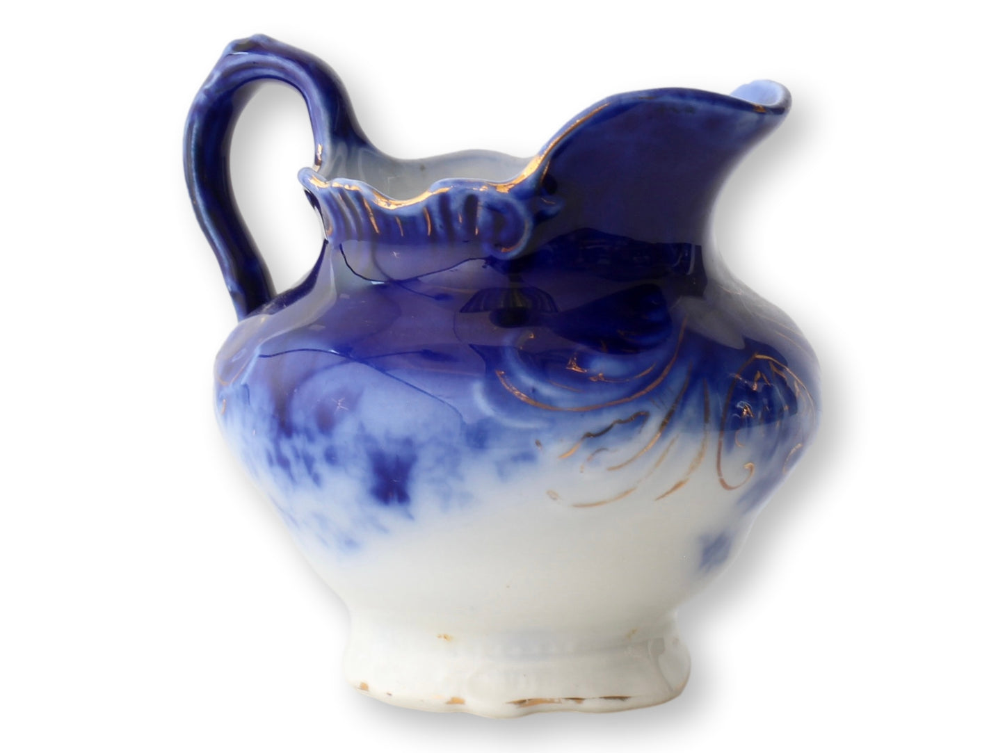 Antique Flow Blue LaBelle Cream Pitcher