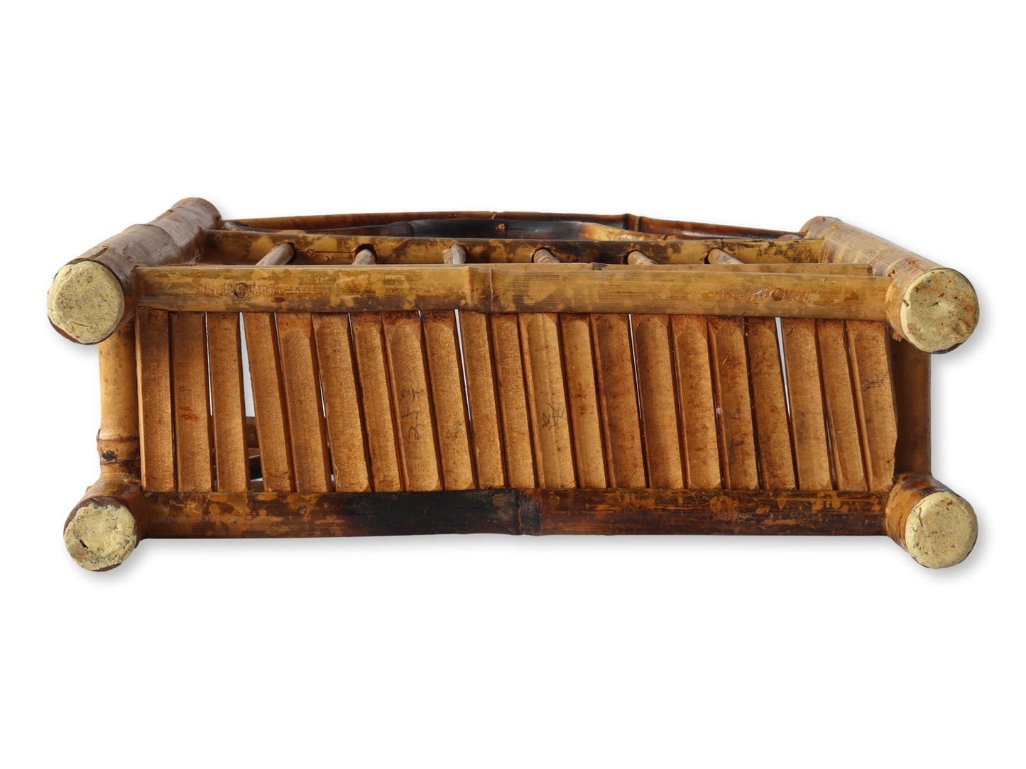 French Bamboo Letter Holder w/Brass Bee