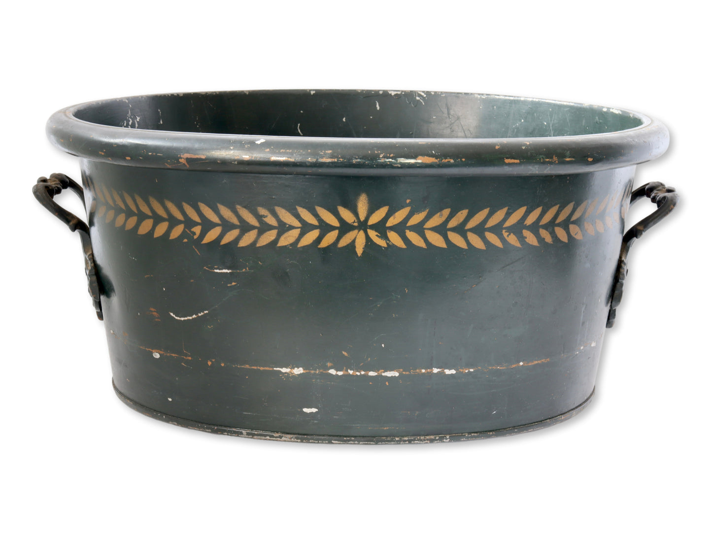 Antique Americana Metal Tole Tub