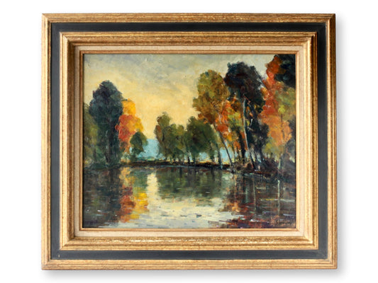 Midcentury Jacques Lebourgeois French Autumn River