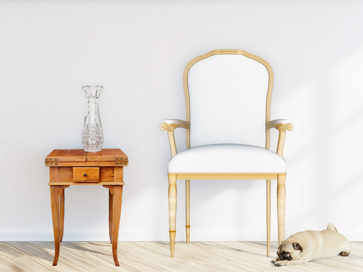 18th-C. Small Space Expandable Side Table