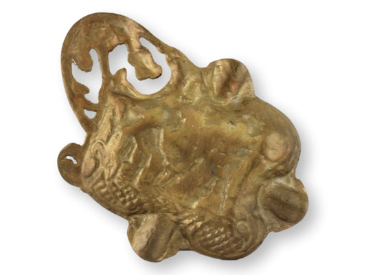 Antique Brass Ashtray w/Period Scene