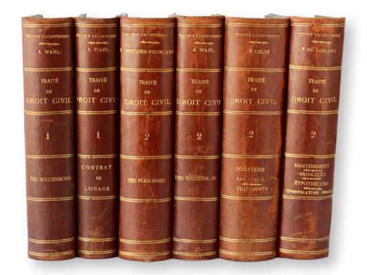 1895 French "Traité Théorique Et Pratique De Droit Civil" (Civil Law) Books