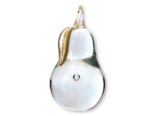 Midcentury 10" Hand-Blown Murano Glass Pear