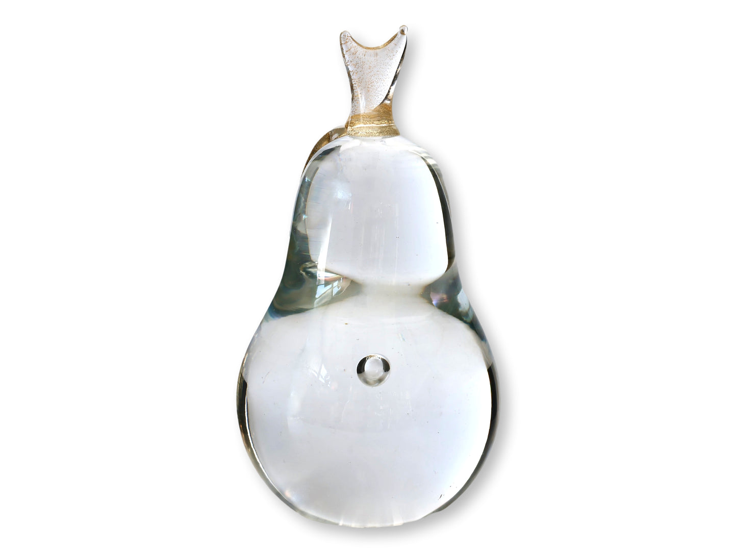Midcentury 10" Hand-Blown Murano Glass Pear