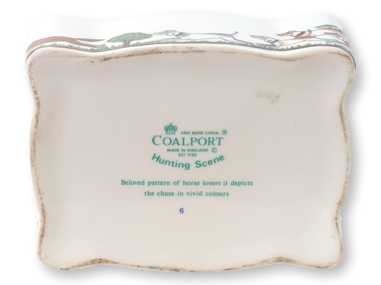Coalport "Hunting Scene" Trinket Box