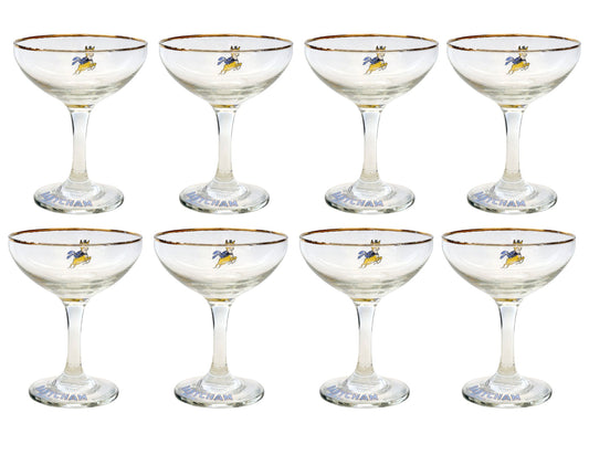 Midcentury Babycham Sparkling Wine Stems / Cocktail Coupes