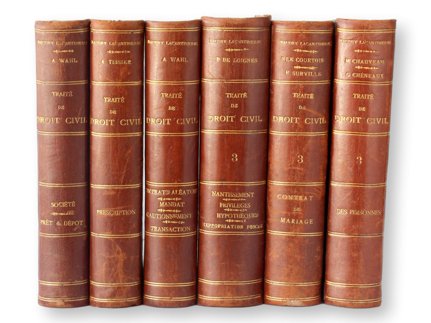 1895 French Civil Law Books, Set of 6