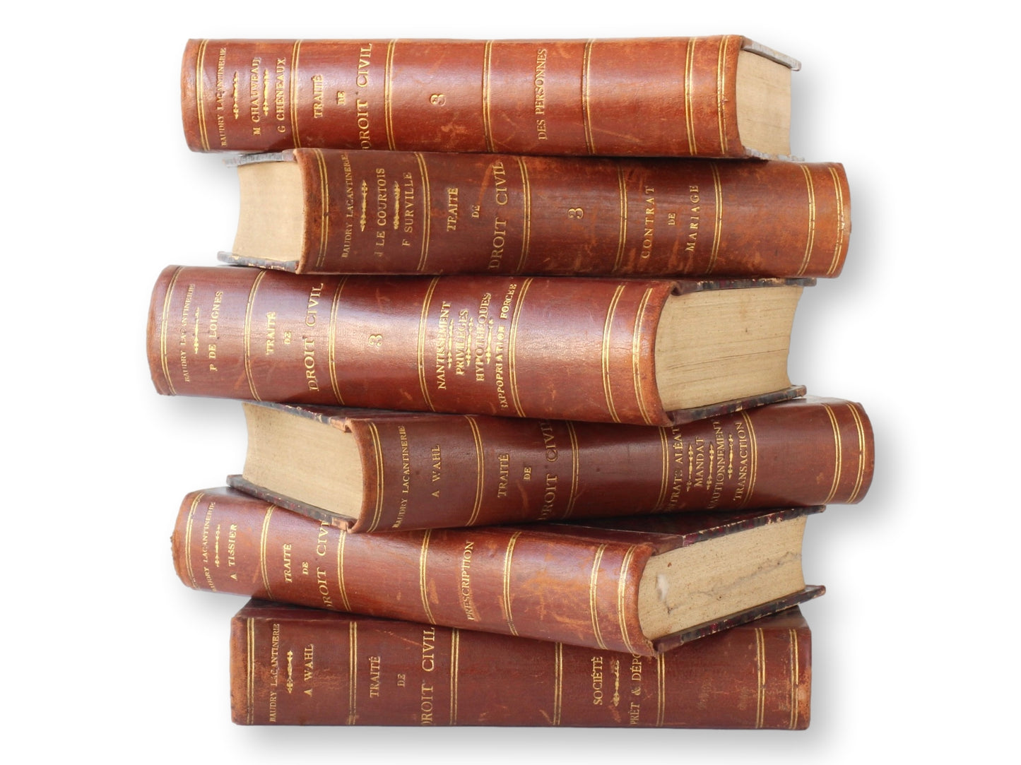 1895 French Civil Law Books, Set of 6
