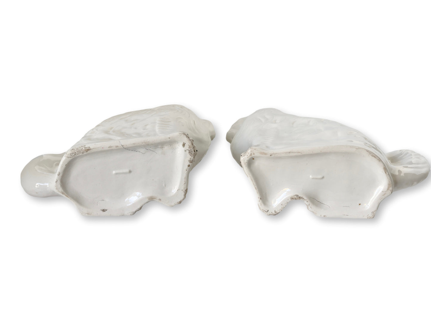 Rare Antique English Staffordshire #1 King Charles Spaniel 12" Mantle Dogs