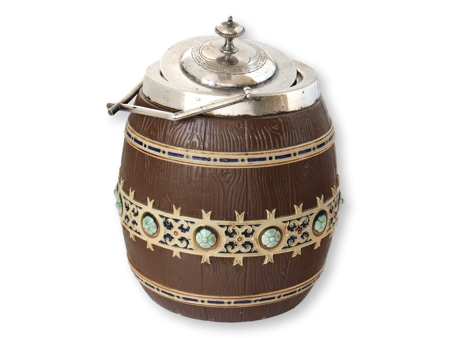 Antique Villeroy & Boch Mettlach Biscuit Barrel / Ice Bucket