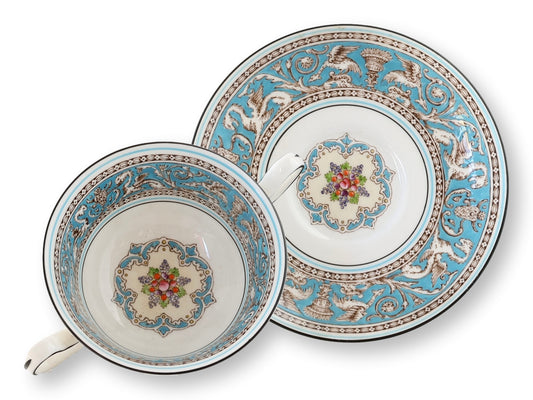 Wedgwood Florentine Soup Coupes & Saucers, Set of 8