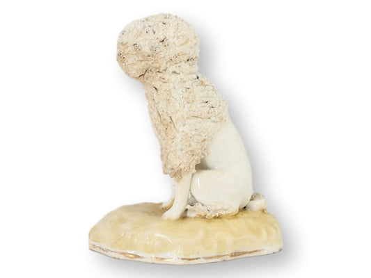 Rare Early 19th-Century English Staffordshire Rough Coat Poodle