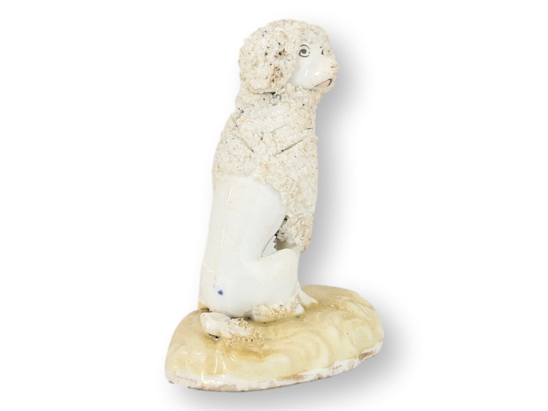 Rare Early 19th-Century English Staffordshire Rough Coat Poodle