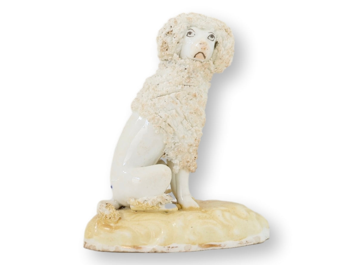 Rare Early 19th-Century English Staffordshire Rough Coat Poodle