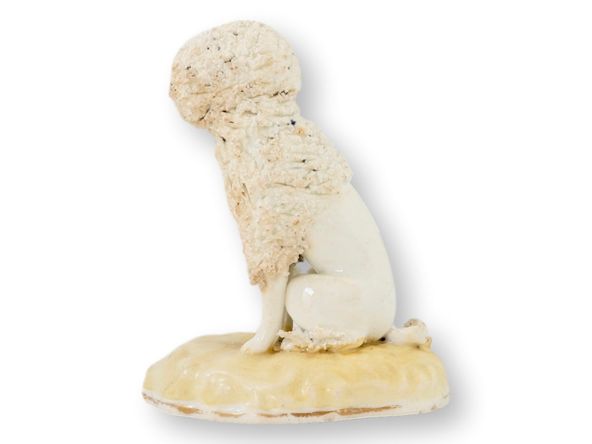 Rare Early 19th-Century English Staffordshire Rough Coat Poodle